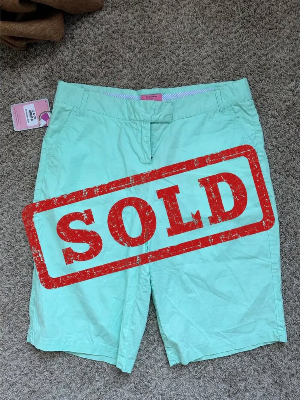 Castaway  Cotton Blend Shorts Green NWT 16 Womens